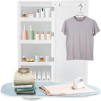 Wall Mount Ironing Board Cabinet, 14 * 8.1 * 37.5inch Built-in Swivel Ironing Board Foldable with Storage, Ironing Table Closet with 180° Rotatable Ironing Table for Home, Apartment & Small Spaces