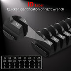 24pcs Magnetic Modular Wrench Organizers for Tool Drawers - Wrench Rack with Metric&SAE Labels,Tool Storage Holder with Magnet.Gift for father, brother&boyfriend (Black with magnets)