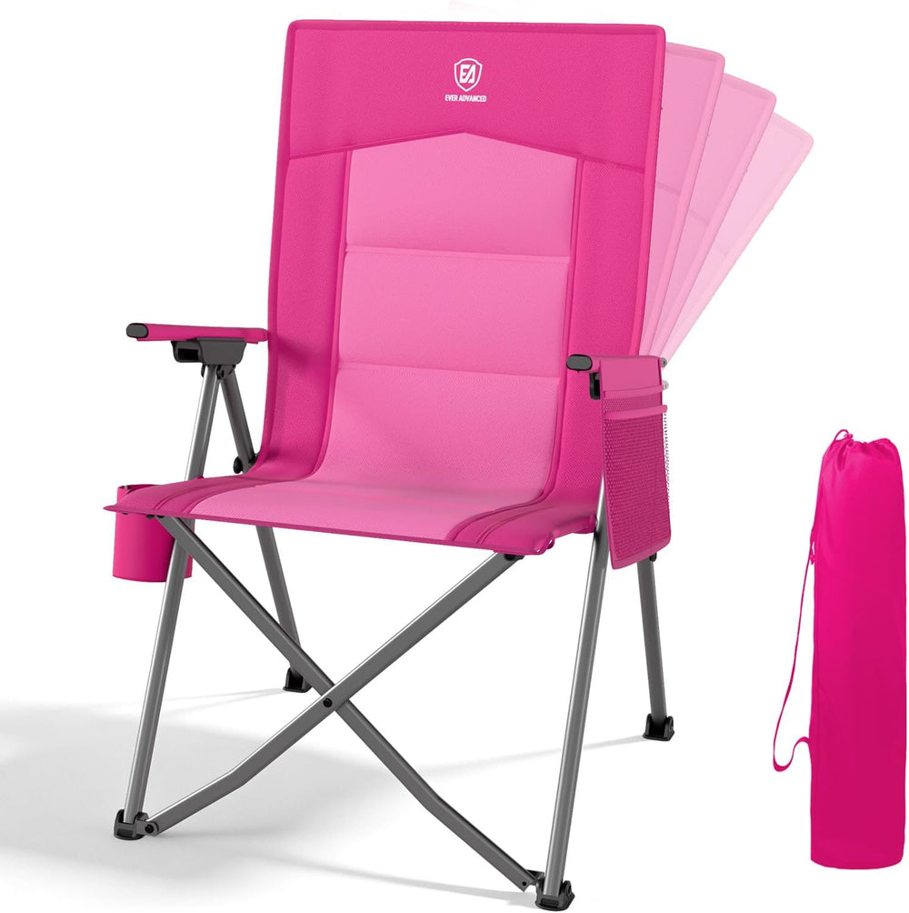 EVER ADVANCED Reclining Camping Chairs for Adult Lightweight, Folding Recline...