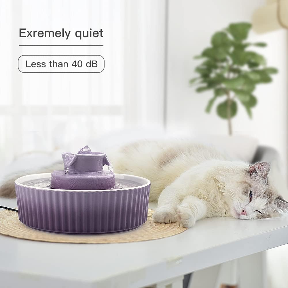 Cat Water Fountain: Cepheus Pet Drinking Fountain-2.1L/71oz Cat Fountain-Auto...