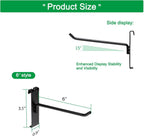 Gridwall Hooks 6 Inch, 100 Pack Grid Wall Hooks, Grid Panel Hooks and Hangers for Retail, Craft Shows, Home Setup, and Customized Display