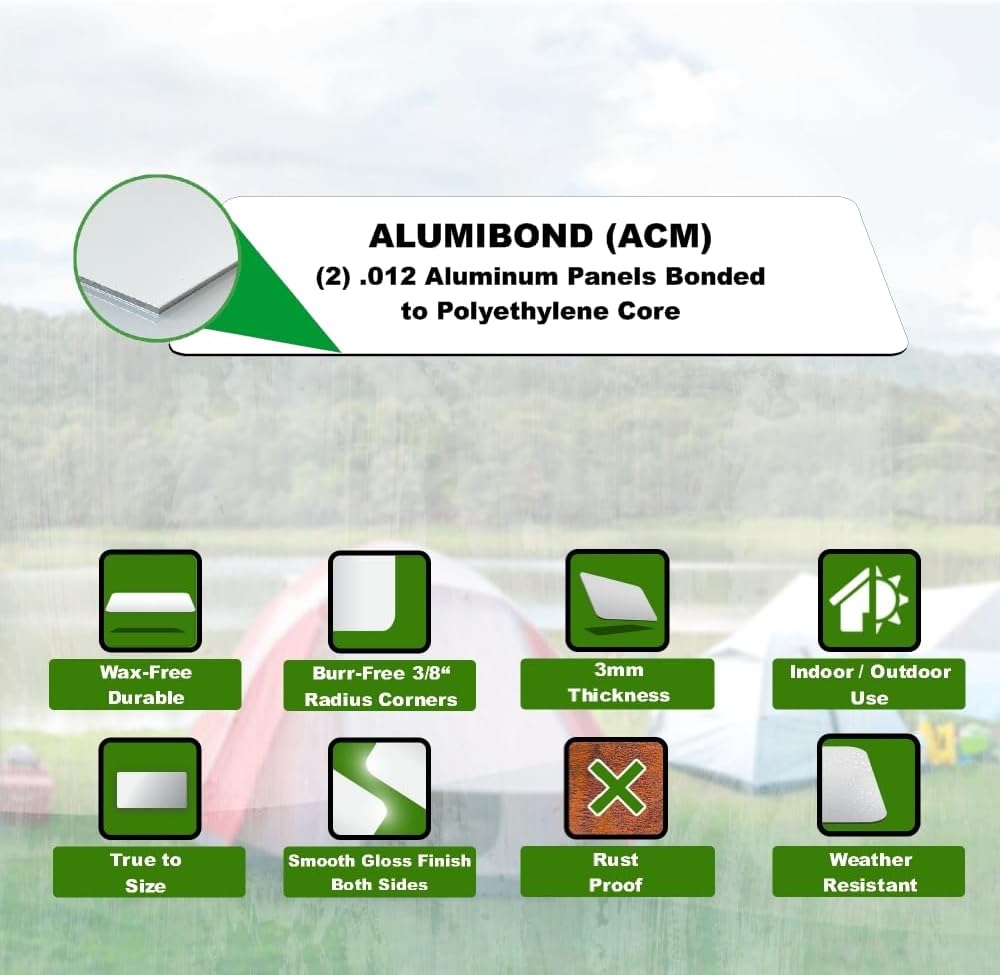Alumibond Blank Metal Sign (Pack of 5), Made of Alumibond Sheet Metal Plate t...