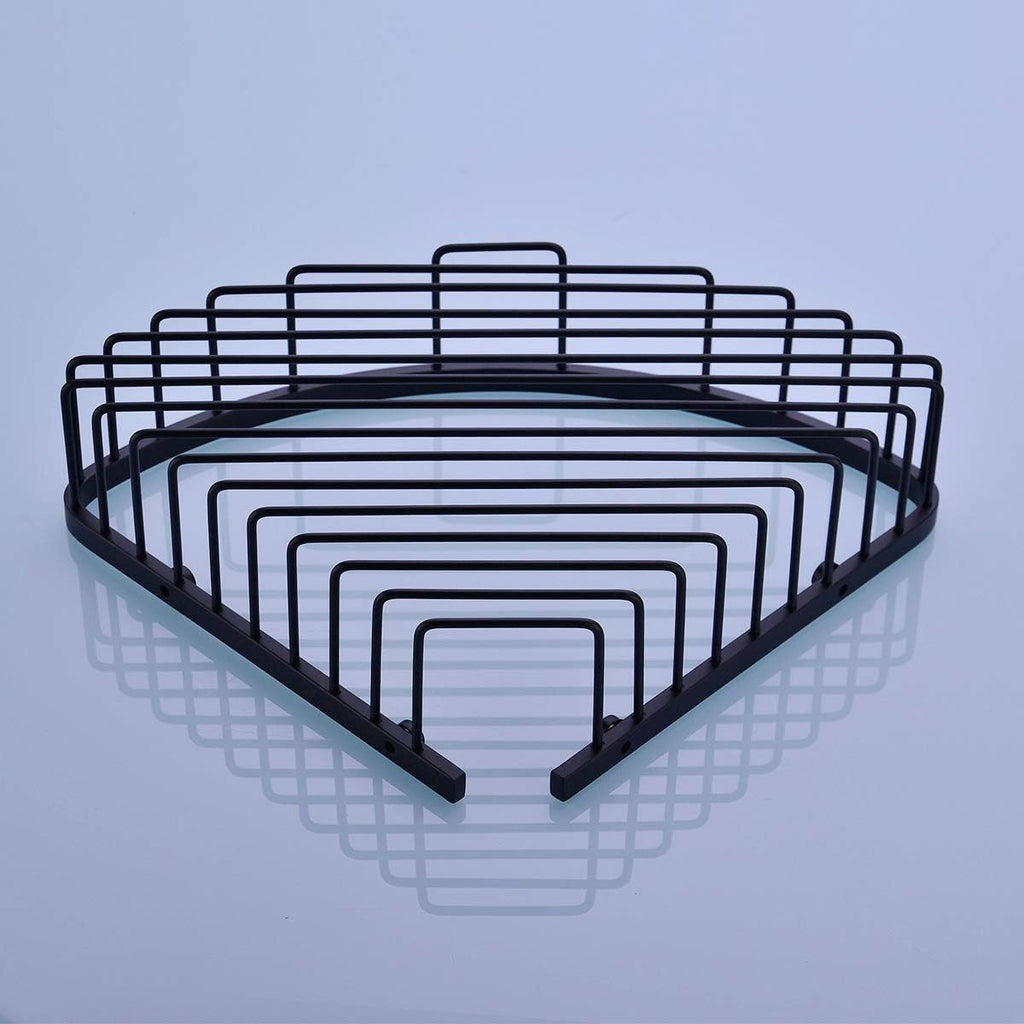 304 Stainless Steel Shower Caddy Corner Basket Shelf Bathroom Organizer Wall Mounted Storage, Matte Black Plated Finish Heavy Duty