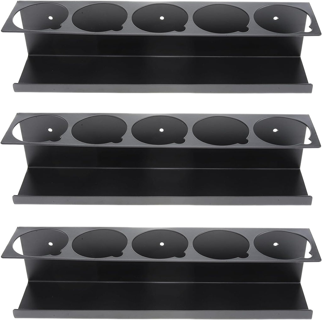 RealPlus Aerosol Spray Can Holder Rack Organizer, 5 Can Spray Bottle Holder Heavy-Duty Steel Wall Mounted for Garage and Workspace, Pack of 3