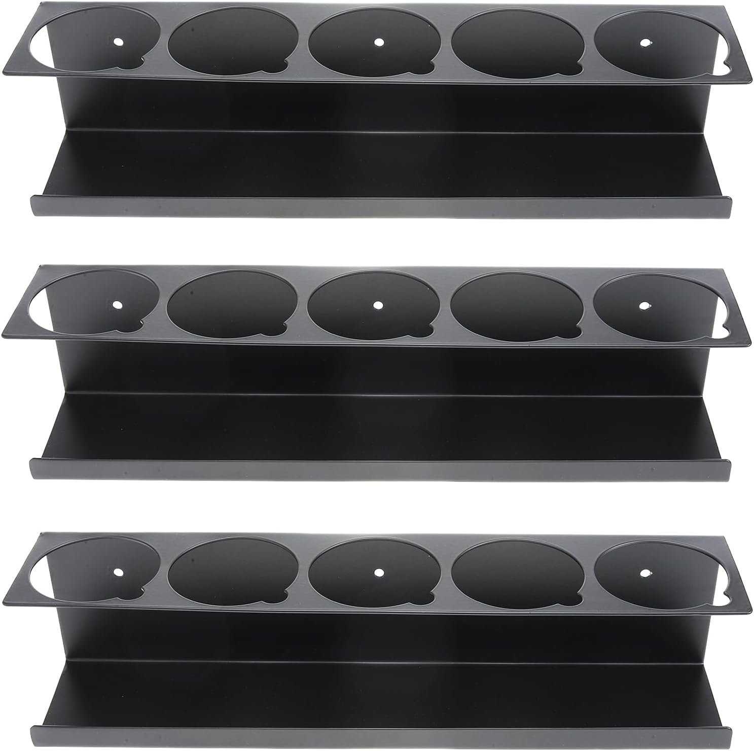 RealPlus Aerosol Spray Can Holder Rack Organizer, 5 Can Spray Bottle Holder Heavy-Duty Steel Wall Mounted for Garage and Workspace, Pack of 3