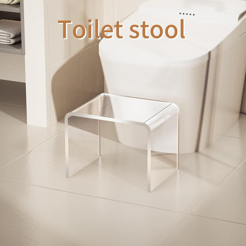 Acrylic Step Stool Small Stool, Clear Acrylic Foot Stool for Bathroom Bedroom...