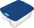 Sterilite 18-Pack Latch and Carry, Clear Plastic Storage Bins with Latching Lids and Full-Grip Handles, 12 Gallon