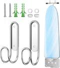 Ironing Board Holder Wall Mount, Durable Ironing Board Holder Stainless Steel, Space Saving Iron Board Hook for Wall Heavy Duty, for Laundry Room Livingroom Bathroom Small(Y or T Leg)