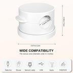 6pcs Magnetic Cord Organizer, 360° Swiveling Adhesive Cable Clips - Compact Cord Holder for Nightstand, Desk, Car, Kitchen & Home Office - Charger Holder Management Solution by MarLigavid (White)