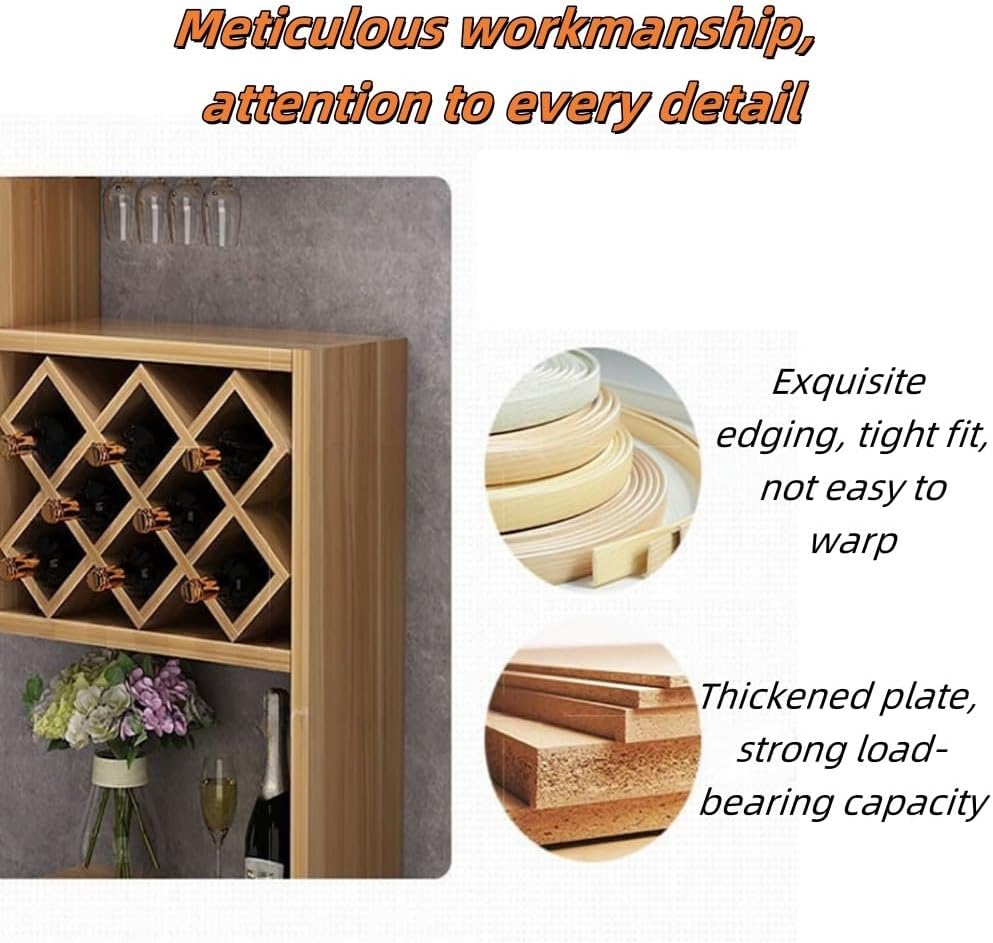 Modern Multifunctional Wine Rack, Practical Multi-Layer Wall Wine Rack, Bar W...