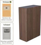 6-Cube Storage Shelf Bookcase - Wooden 3-Tier Floor Standing Open Bookshelf for Home and Office, Cuby Orgainzer, Walnut