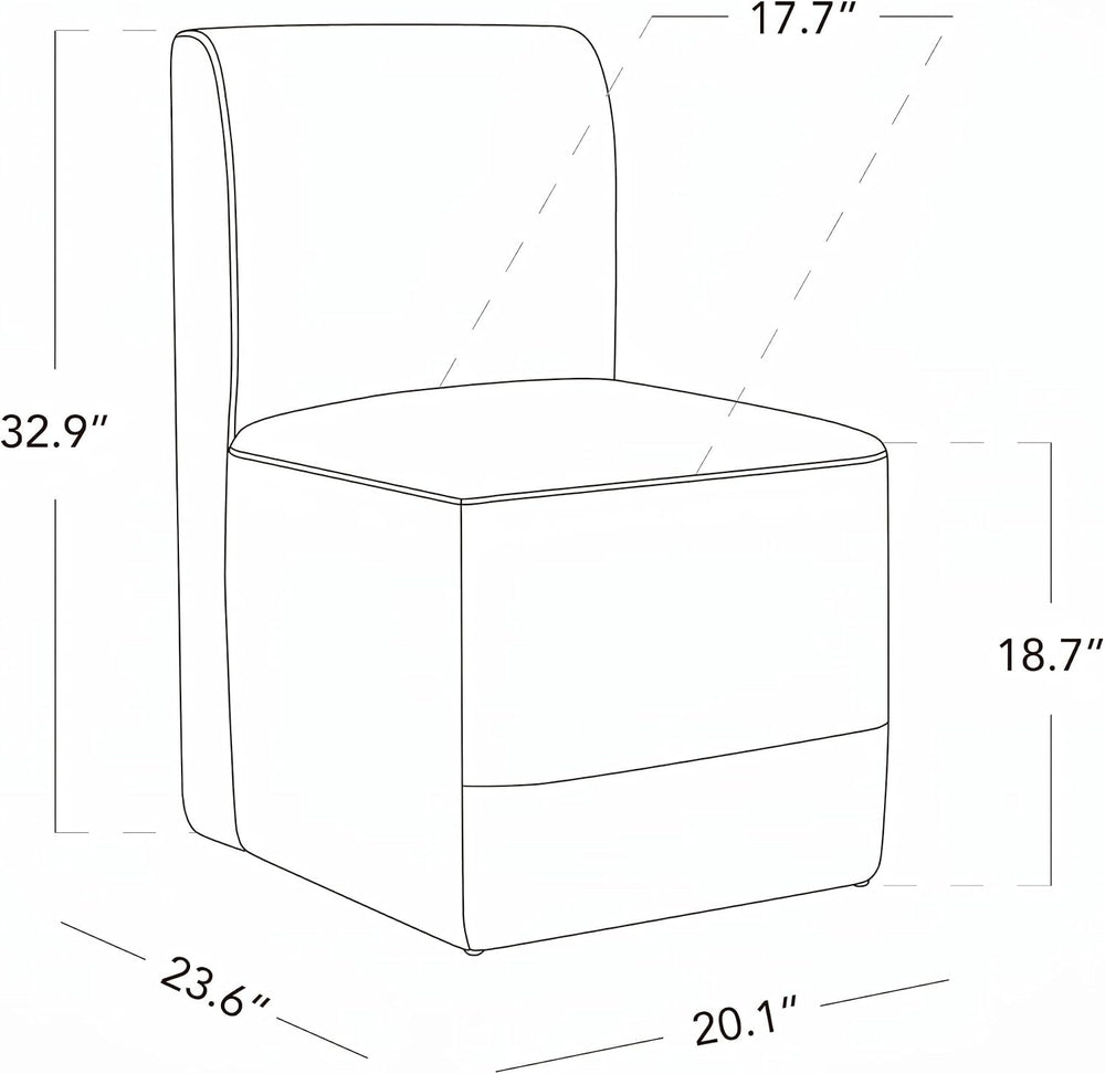 CHITA Dining Chairs with Casters Set of 4, Fully Assembled, Linen | FSC Certi...