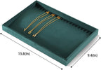 Necklace Storage Tray, Velvet Bracelet Display, Premium Jewelry Organizers,Luxury Bracelet Organizer,Green Necklace Display