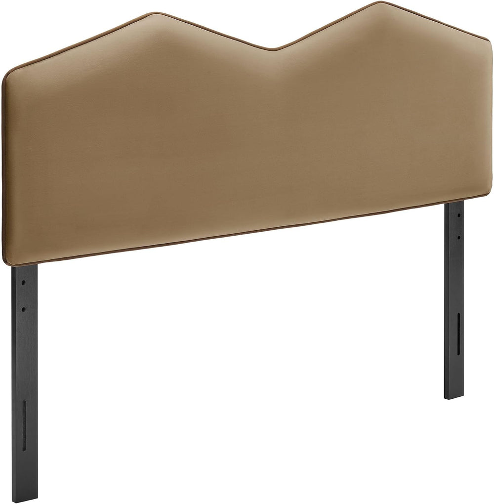Modway Cosette Adjustable Velvet King Size Headboard in Taupe – Contemporary ...
