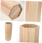 Wooden Umbrella Bucket Entryway Umbrella Stand Storage Rack Decorative Indoor Organizer