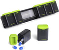 Weekly Pill Organizer Magnetic, Removable Pill Box 7 Day 1 Time a Day, Large Pill Case Travel, Week Once Daily Medication Dispenser, Medicine Container Holder for Supplement Vitamin, Green