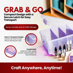 ArtBin Semi Satchel Portable Craft Organizer with 3 Dividers - Clear Plastic Storage Case for Art & Craft Supplies