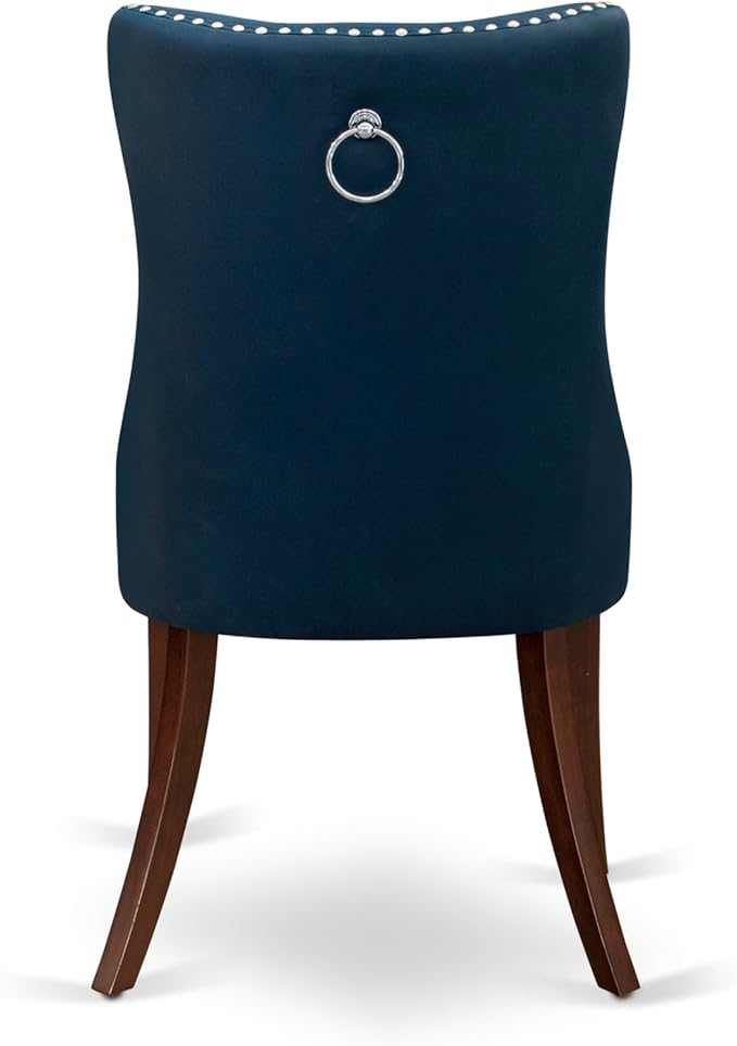 East West Furniture DODA9-MAH-29 9 Piece Dining Set Contains a Rectangle Kitchen Table with Butterfly Leaf and 8 Polyester Fabric Padded Chairs, 42x78 Inch, Mahogany