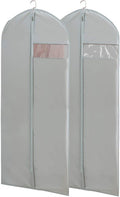 Dress Bags for Gowns Long, 65'' Long Dress Clear Garment Bag(Set of 2, 23.3'' X 65'')