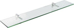 Spancraft Glass C-4.75x18-Chrome Cardinal Glass Shelf, Chrome, 4.75" x 18"