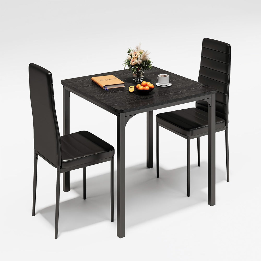 Gizoon Kitchen Table for 2, Table and Chairs Set of 2, 3 Piece Dinner Table S...