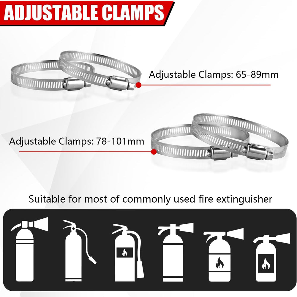 Chrome Quick Release Roll Bar Fire Extinguisher Mount Compatible with for Jee...