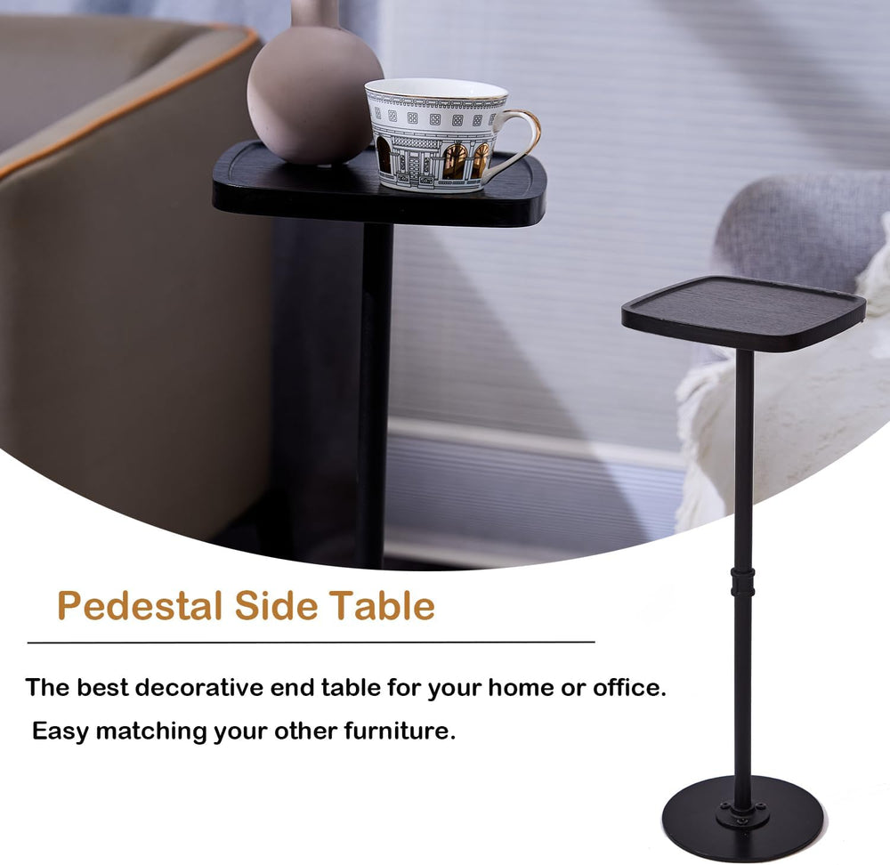 Drink Table, Small Pedestal Side Table, Cocktail Martini Tables Drink Stand, ...