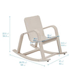 ECR4Kids Bentwood Rocking Chair with Armrests, Montessori, White Wash | Durable birch, GREENGUARD Gold Certified, 2-5 years, 74 lb capacity, comfortable curved seat, nylon glides, classroom/home