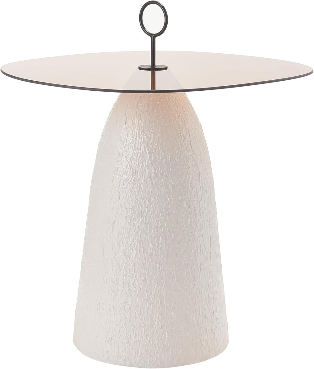 Christopher Knight Home Bruce Modern Coffee Table, Round Side Table with Glas...