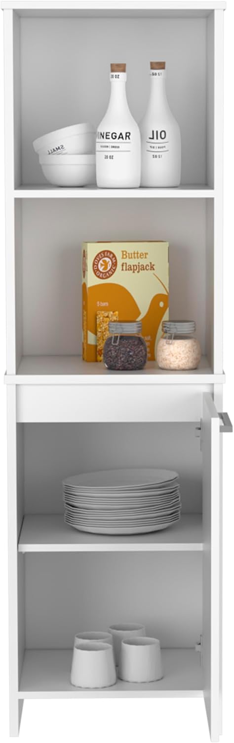 24.4" D*16.53" W*48.03" H Freestanding Kitchen Pantry with 2 S...