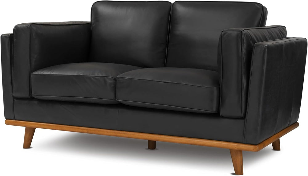 Valencia Artisan Full Leather Loveseat Sofa 66”| Pure Full Italian Nappa Leat...