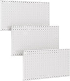 TORACK 3 PCS Metal Pegboard Panels(12x24 inch) for Wall Garage Utility Tools Storage Pegboard for Workbench, Modular Peg Board Tool Organizer Boards(Pack of 3, Grey)