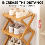 2026 New The 9-Tier No-Assembly Bamboo Foldable Shoe Rack, Without Installation Portable Vertical Shoe Storage Organiser for Entryway, Bedroom, Closet, Hallway (Brown, 10 Layers)