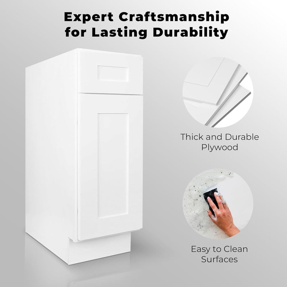 Hollywood Fabiani Design Base Kitchen Cabinet - 9 in. W x 24 in. D x 34.5 in....