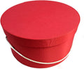 Sarah's Hat Boxes Classic Coral Hat Box – 8.75" x 4.5" (Dia. x Ht.) Handmade in USA – Odorless Non-Toxic Adhesive, Cording Handle – Premium Storage for Hats & Accessories