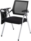 Ergonomic Folding Mesh Chair with Armrest Lumbar Support and Metal Frame Office Conference