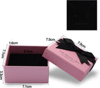 14pcs Small pink Cardboard Gift Jewelry Boxes for Necklace, Earring, Ring, Pendant, Bracelet, Anklet, Jewelry Holder，Bulk Gift Box jewelry display (pink with white stripes)