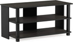 Furinno Turn-N-Tube Shoe Rack, 3-Tier Shoe Organizer, Shoe Storage with Compact Open Shelves, 15.5 x 31.5 x 15.7, for Closet Entryway, Office, Garage, Espresso/Black