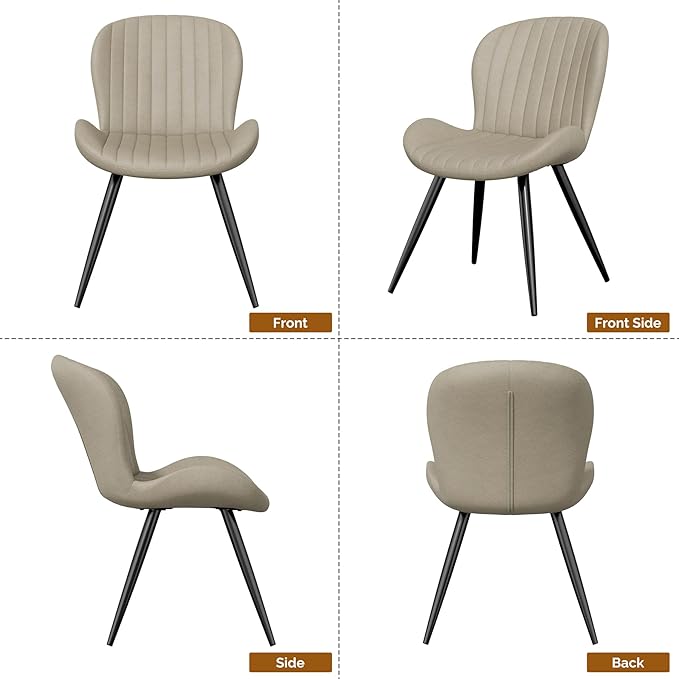 Dining Chairs Set of 4 Modern Fabric Dining Room Chairs Upholstered Dining Ch...