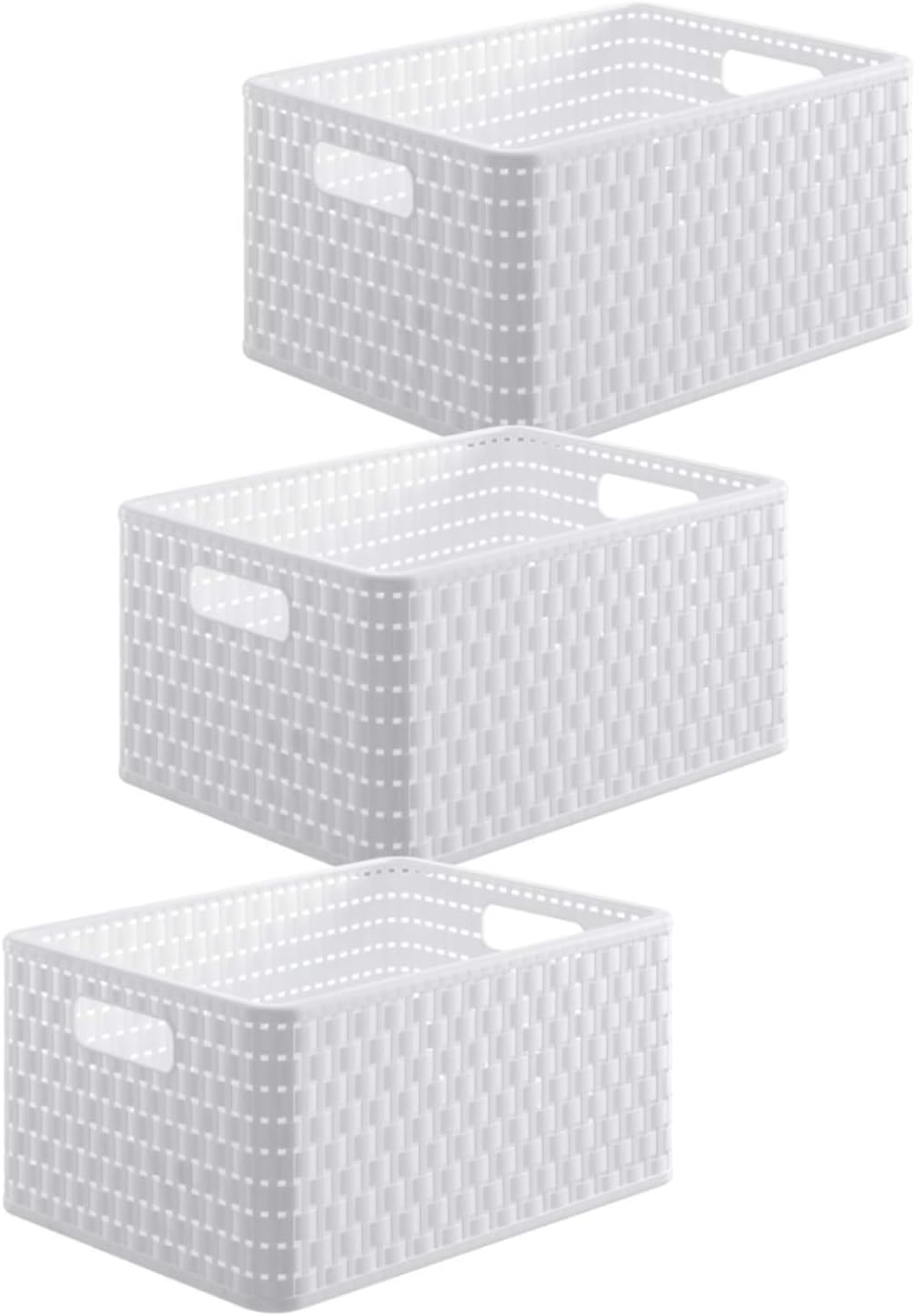 Rotho Set of 3 Country 18 Litre, White, A4/18 Liter (36,8 x 27,8 x 19,1 cm)