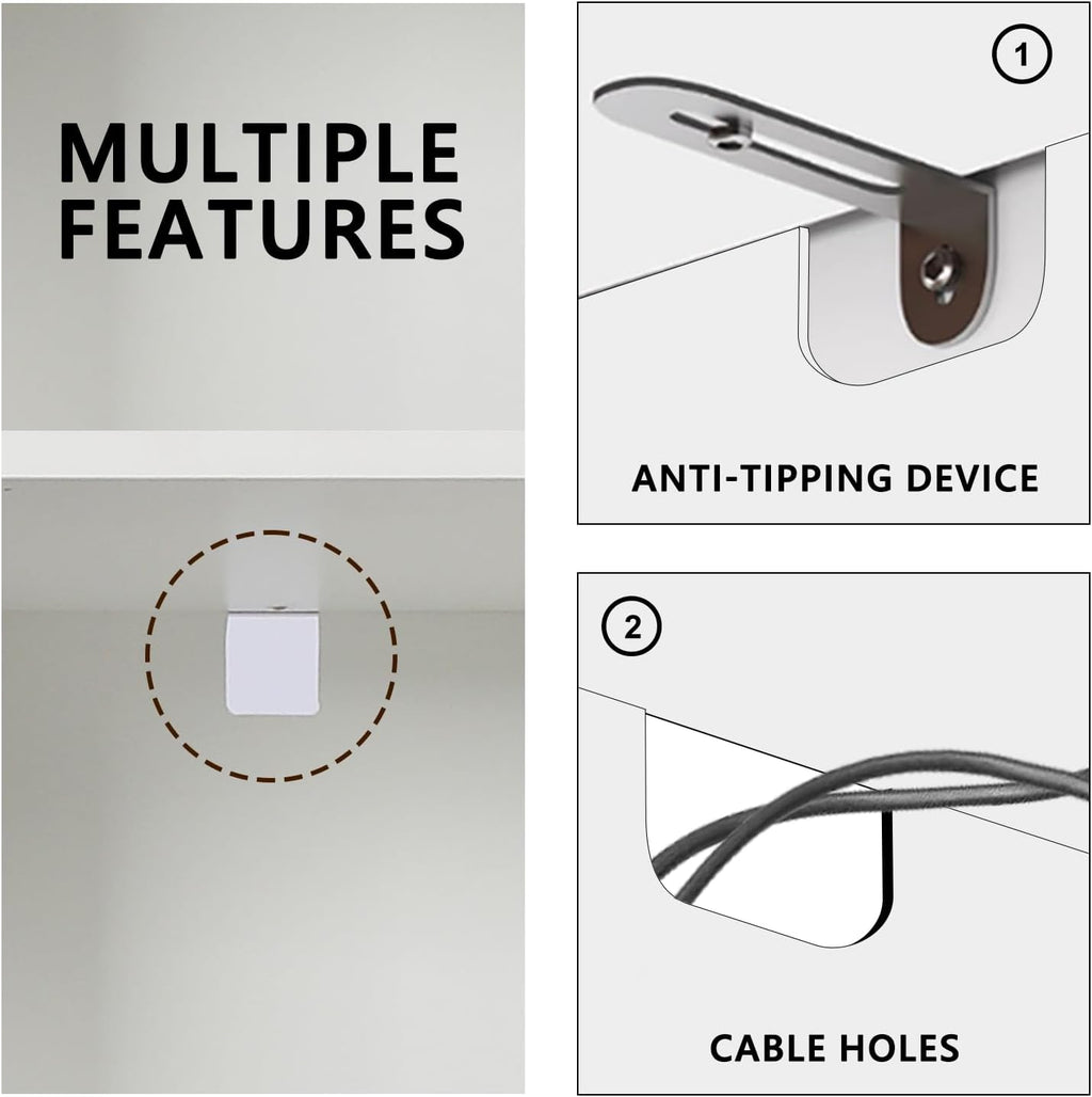 4 Cube Storage Organizer, 4 Tier Cube Bookcase Freestanding Storage Display Organizer for Home Office, Four Cubes Open Shelf Bookshelf (White, 4 Cube)