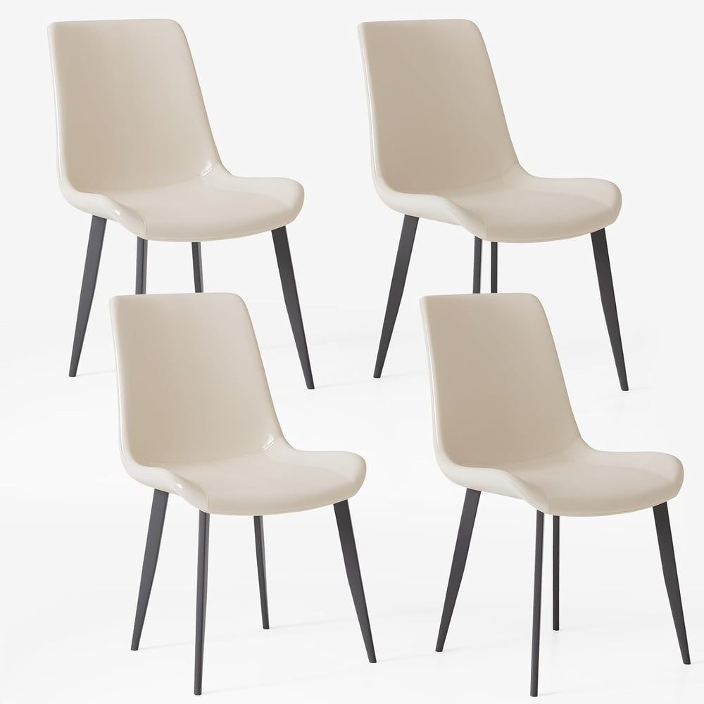 Modern Dining Chairs Set of 4, PU Leather Dining Room Chairs, Upholstered Kit...