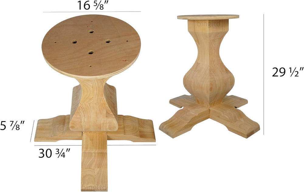 BingLTD - 29 1/8" Tall Miller Square Pedestal Table Base (PD-SQ2901-RW-UNF)