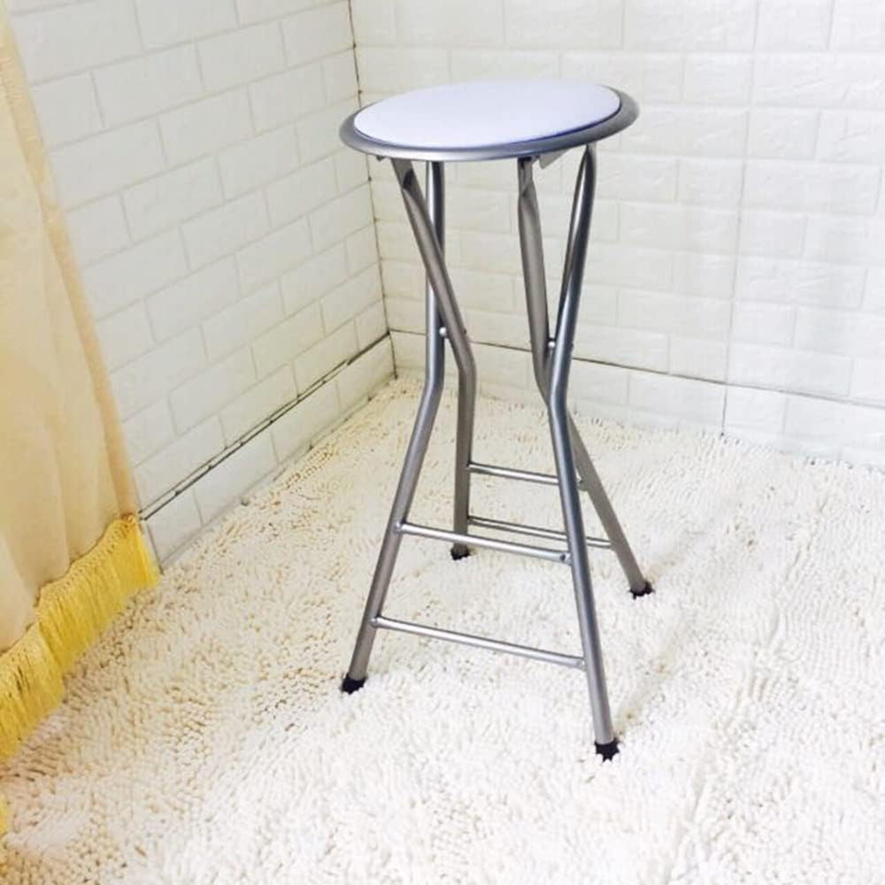 28inch/70cm Counter Height Bar Stool,Backless Folding Chair with 300lbs Capac...