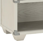 Gray Finish Nightstand, 2-Drawer Nightstand,for Small Spaces