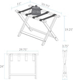 Casual Home Heavy Duty 30" Extra-Wide Luggage Rack, solid wood