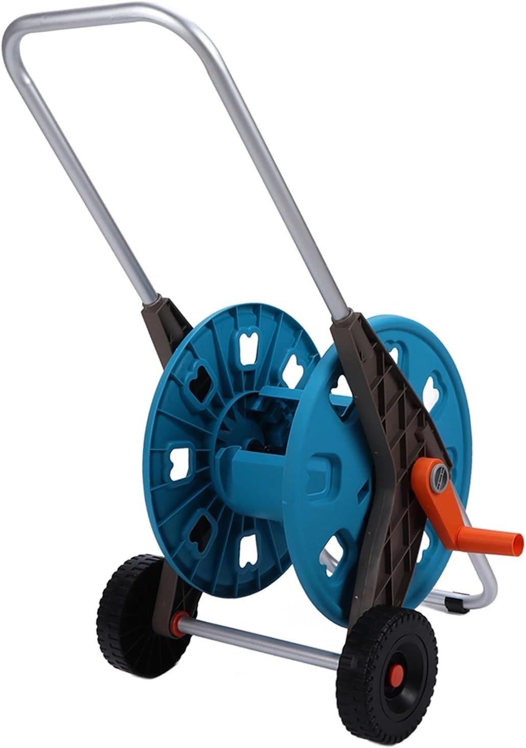 Hose Reel Cart G1/2 Garden Hose Reel Cart With 2 Wheels Waterpipe Rack Watering Trolley Hold 60M