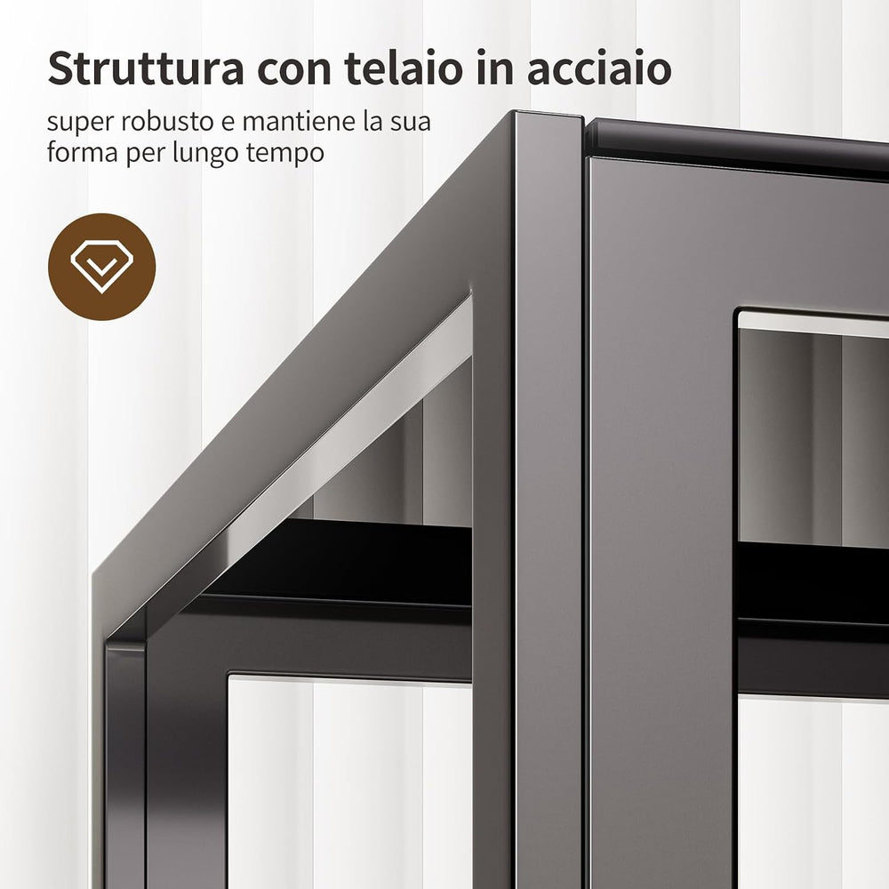 Bealife Kitchen Dining Table Set for 6, Tempered Glass 7 Piece - Black | PU L...