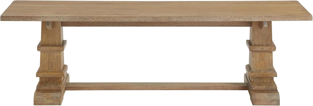 Crosley Furniture Joanna Wood Dining Bench for Entryway or Mudroom, Rustic Brown