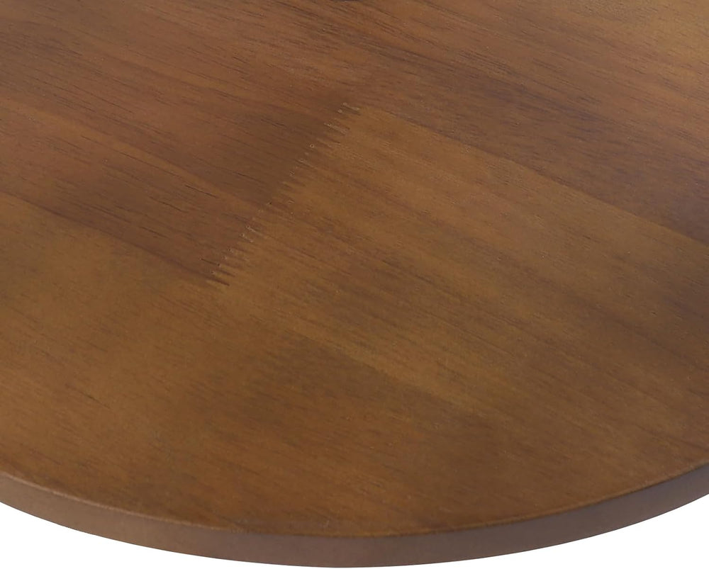 2-Tier Round Side Table - 20in Modern Solid Wood Small Round Table End Table ...